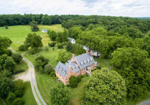 Aerial View of a Historical Estate